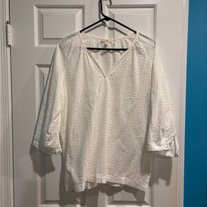 Barbour cotton embroidered eyelet boho shirt blouse white 20 M